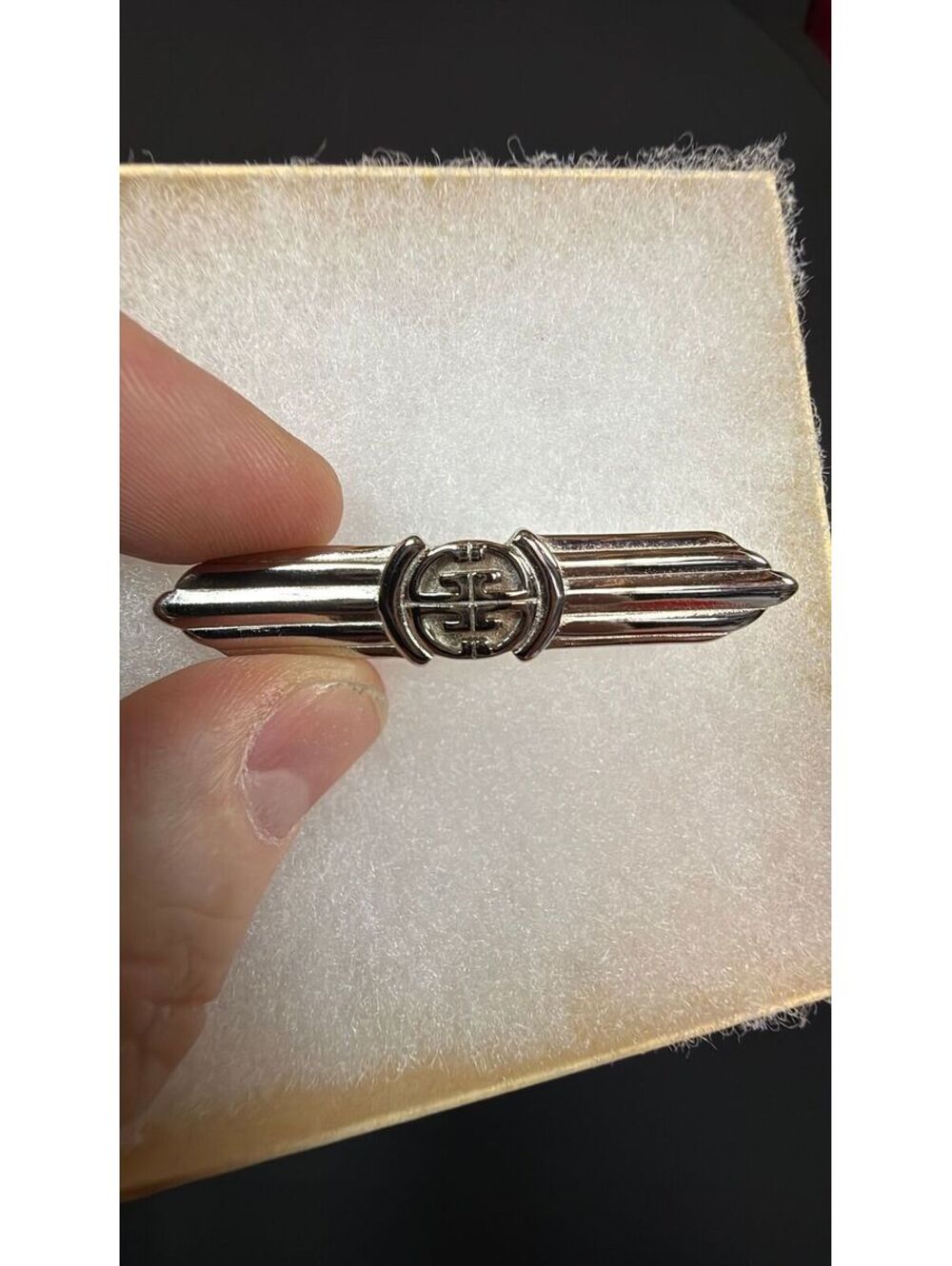 Givenchy Silver Tone Wings Brooch